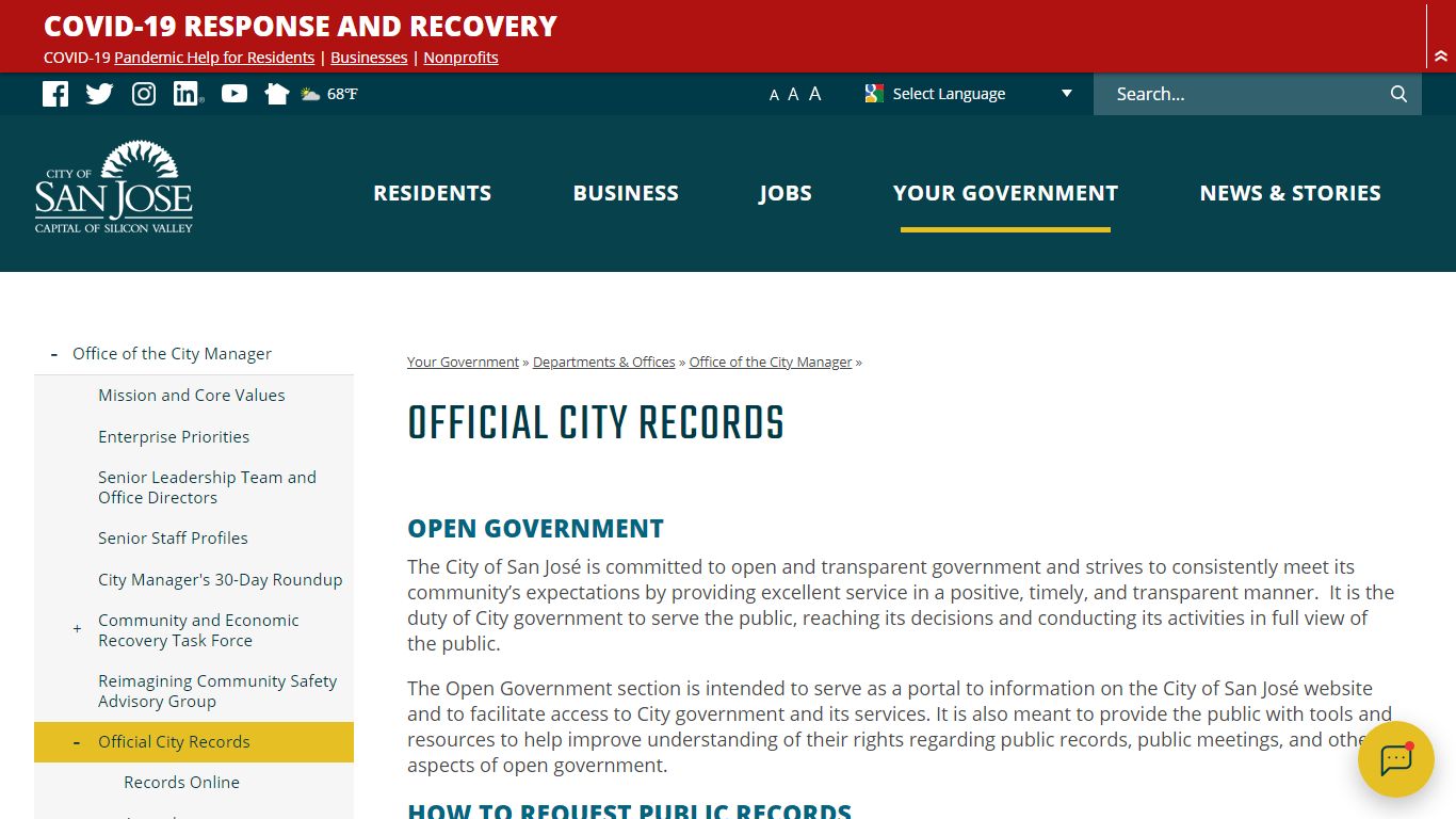 Official City Records | City of San Jose - San Jose, California